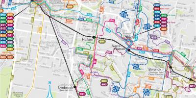 Аутобуске линије Мелбурну мапи