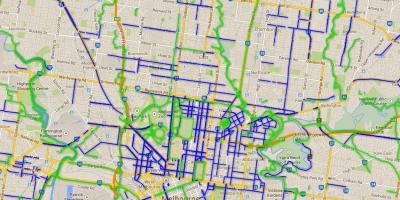 Бициклистичке стазе Мелбурну мапи