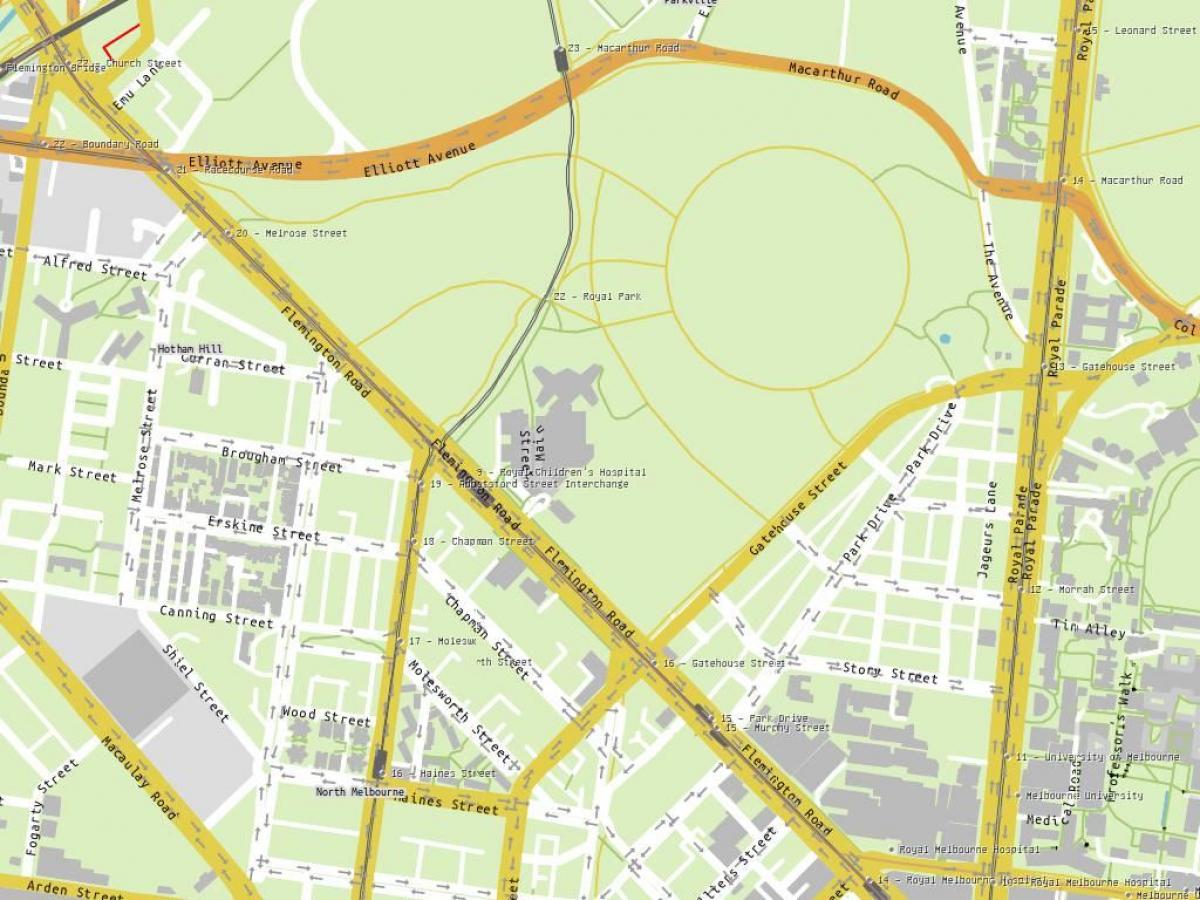 карта Краљевска дечја болница у Мелбурну