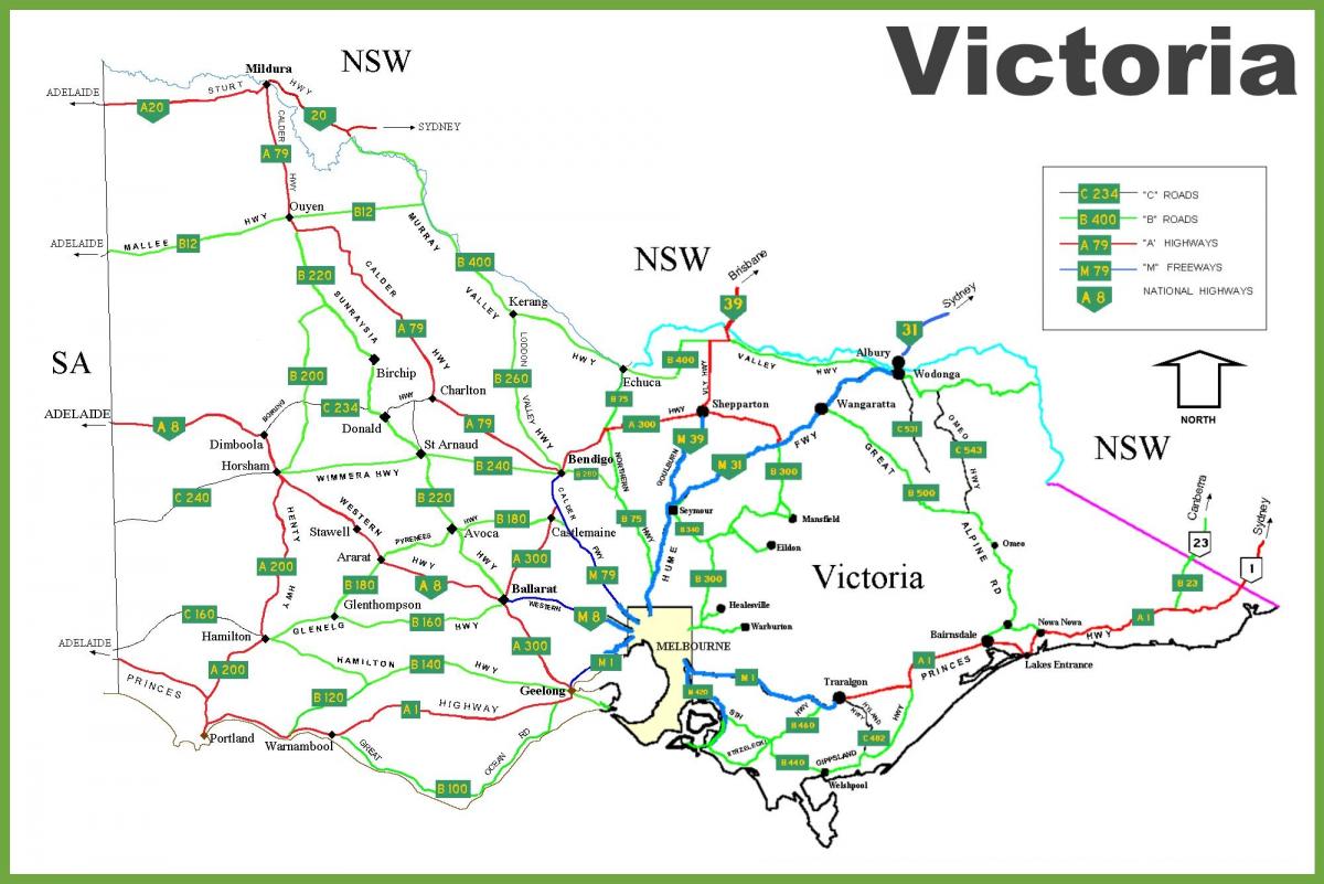 карта Викторија, Аустралија