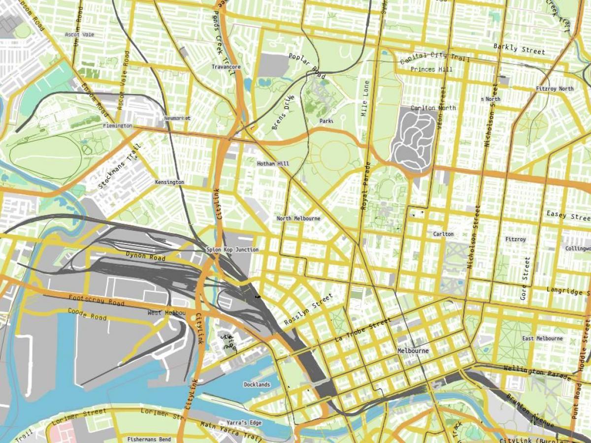 карта Краљевске болнице у Мелбурну