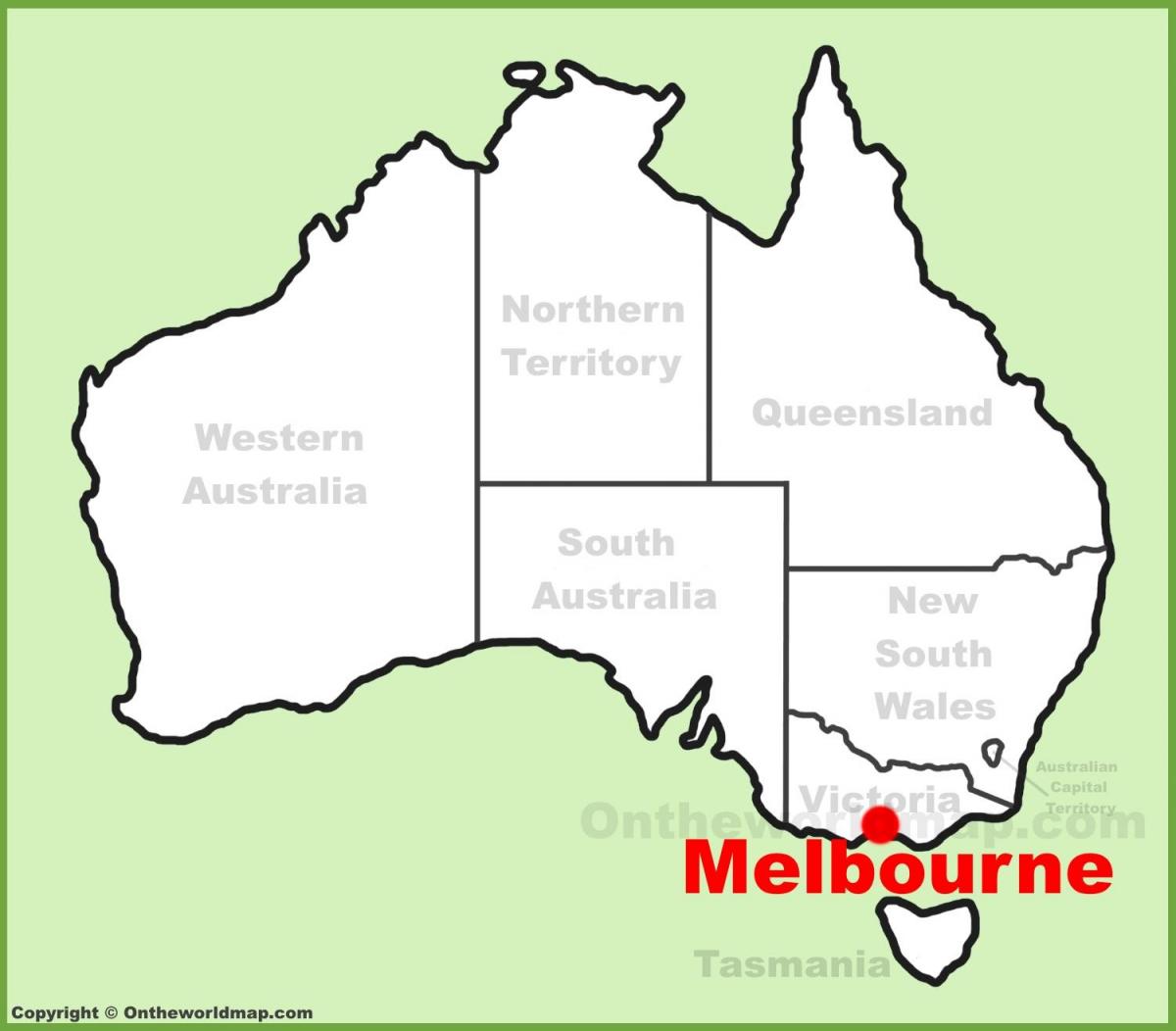 карта у Мелбурну, Аустралија