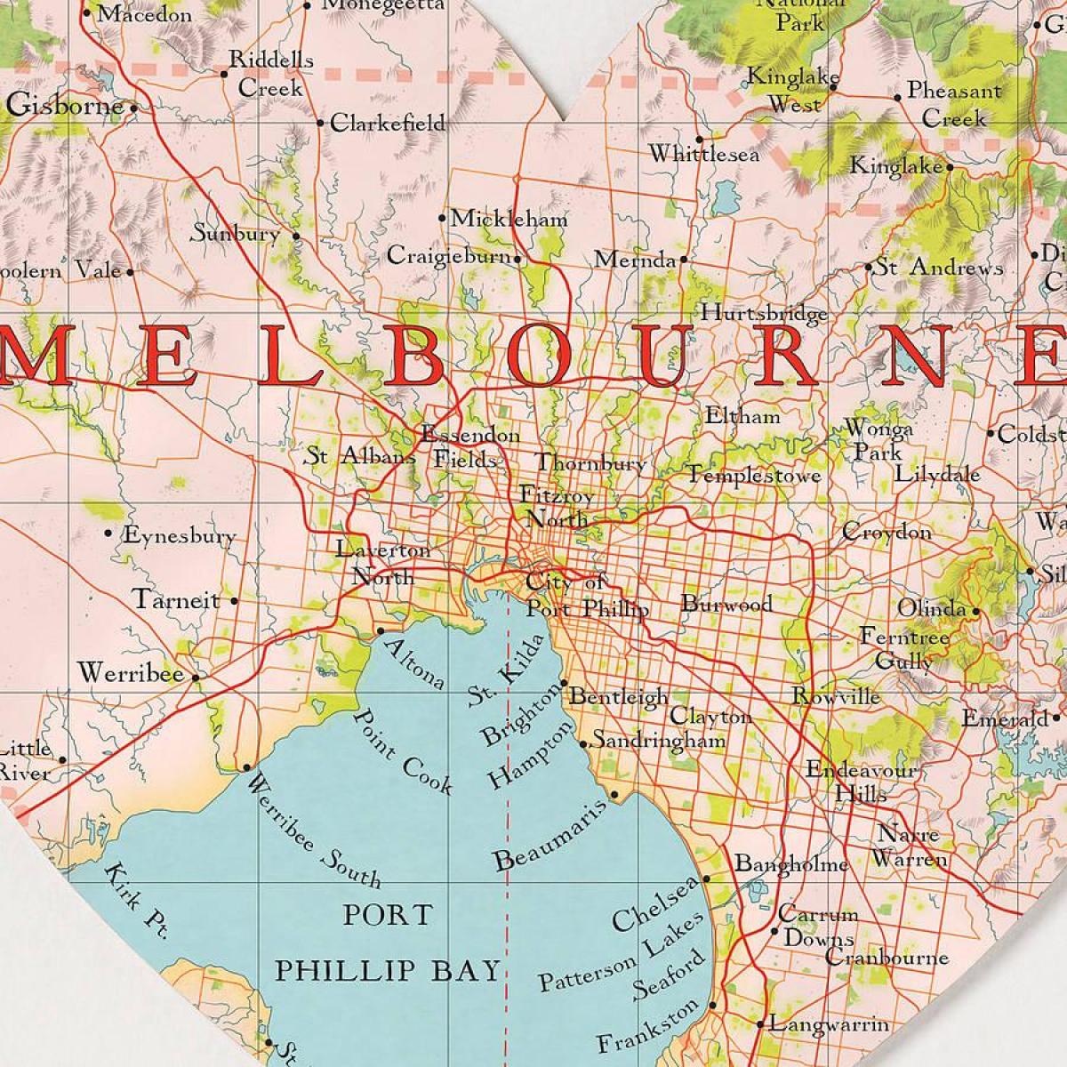 Свет Мелбурну мапи