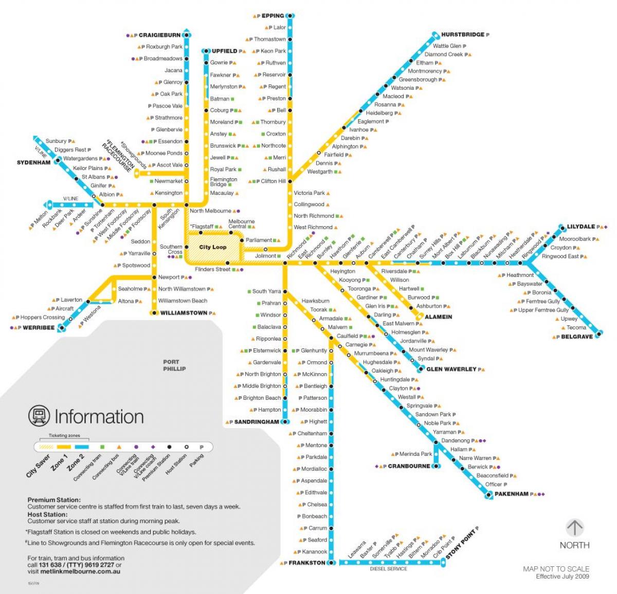 метро у Мелбурну мапи