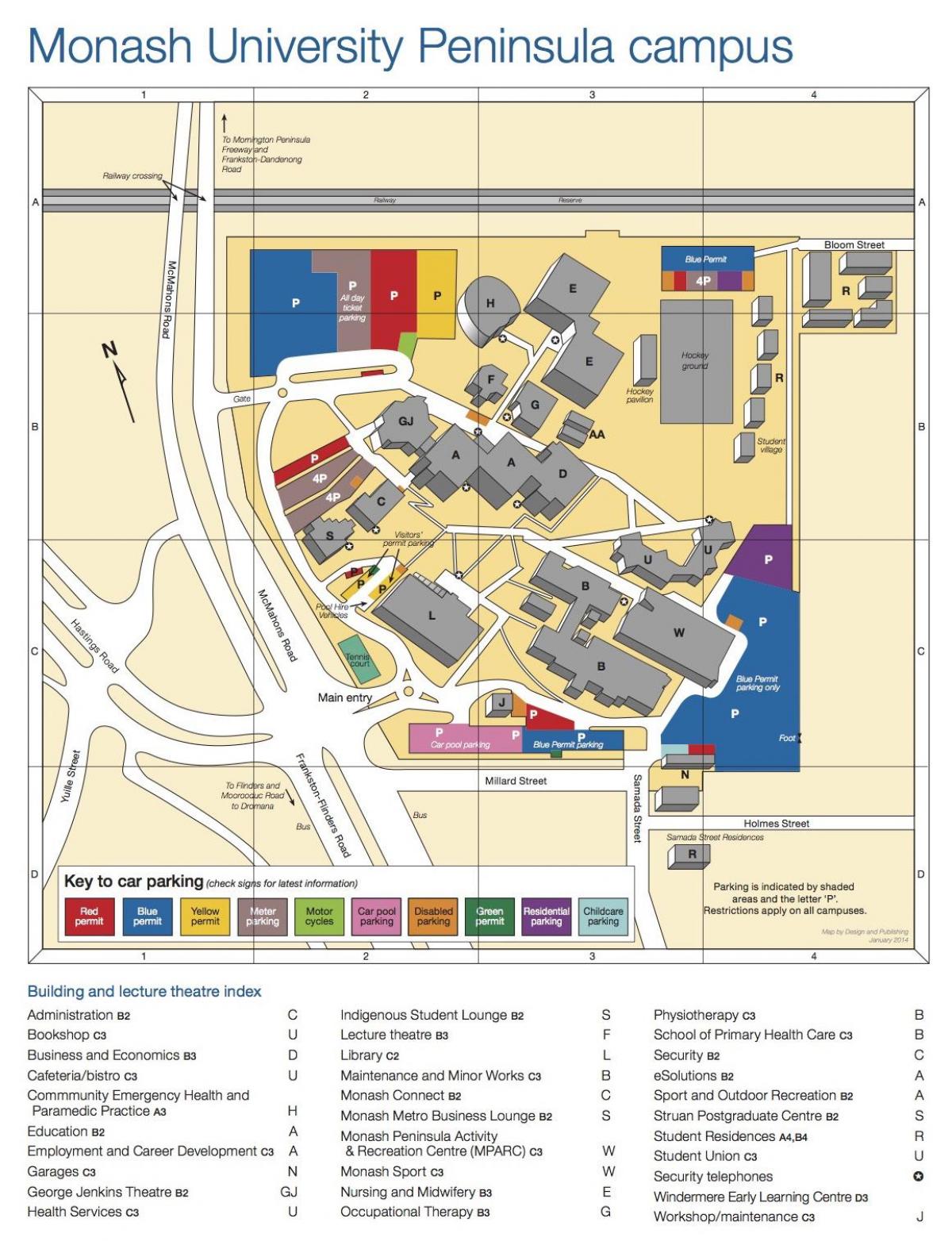 Монаш мапу кампуса универзитета
