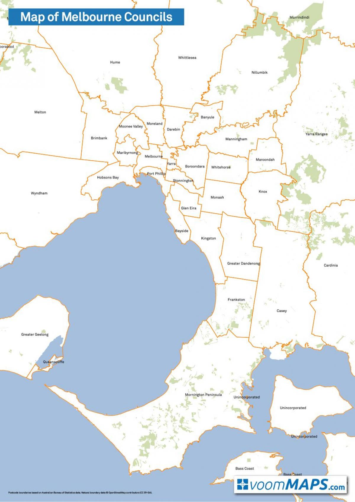 карта савета Мелбурн