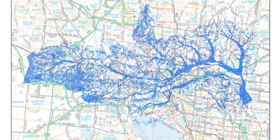 Карта Мелбурн поплаве