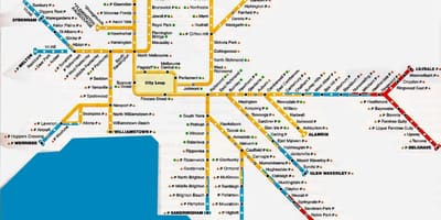 Мелбурн градском подручју карта