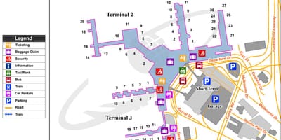 Аеродром Мелбурн Тулламарин мапи