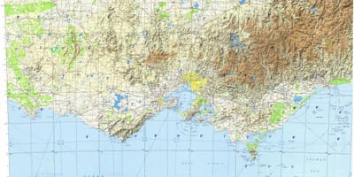Топографска карта Мелбурн