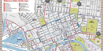 Град Мелбурн знаменитости карта