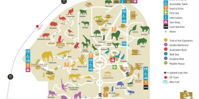 Карта зоолошког врта у Мелбурну