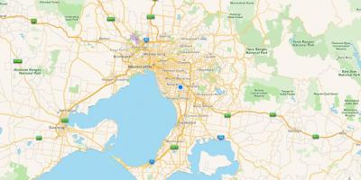 Карта Мелбурну и околини