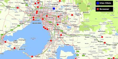 Карта велике Мелбурн