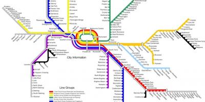 Воз линије Мелбурн мапи