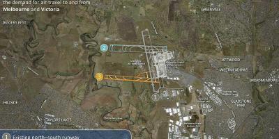 Мапа аеродрома Мелбурн